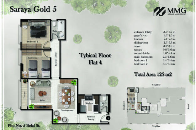 4 (2) شقة 125م مشروع سرايا جولد 5 شارع بلال المقطم