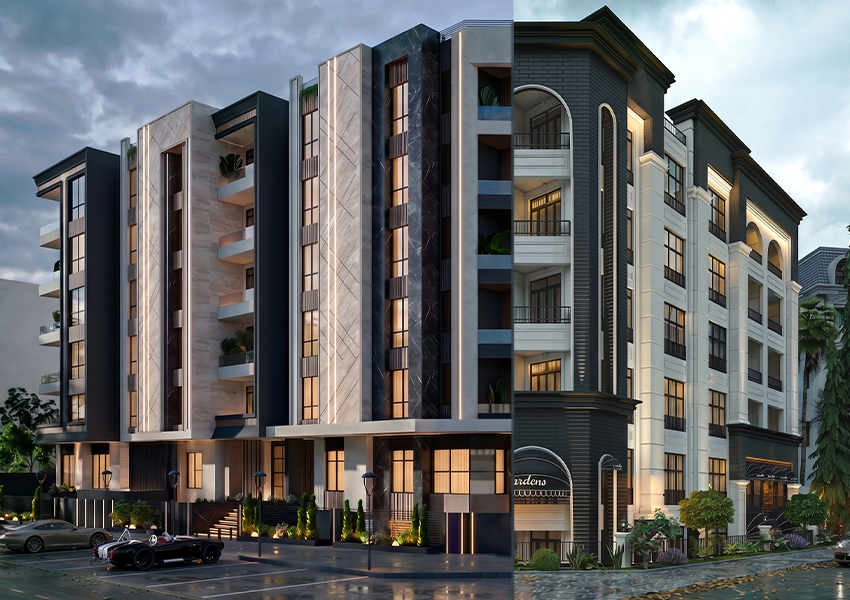 المباني المودرن أم النيو كلاسيك؟ دليلك لاختيار أفضل تصميم معماري في المقطم